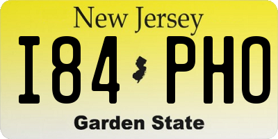 NJ license plate I84PHO