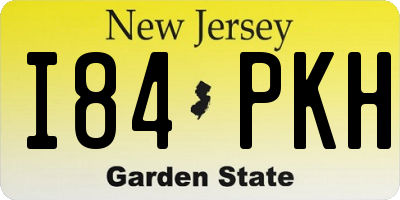 NJ license plate I84PKH