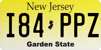 NJ license plate I84PPZ