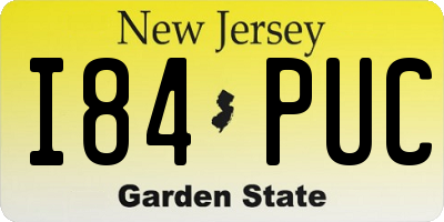 NJ license plate I84PUC
