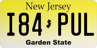 NJ license plate I84PUL