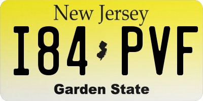 NJ license plate I84PVF
