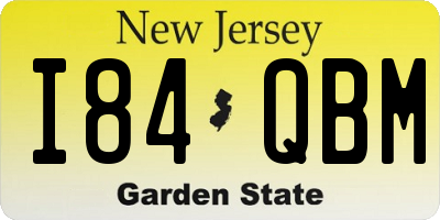 NJ license plate I84QBM