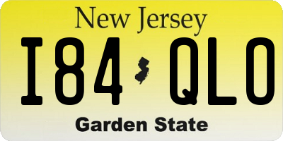 NJ license plate I84QLO