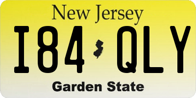 NJ license plate I84QLY