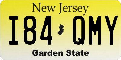 NJ license plate I84QMY