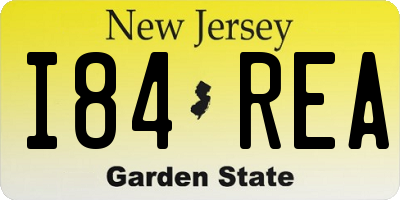 NJ license plate I84REA