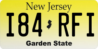NJ license plate I84RFI