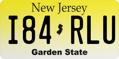 NJ license plate I84RLU