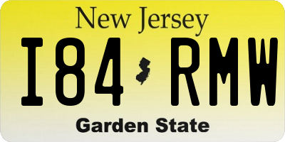 NJ license plate I84RMW