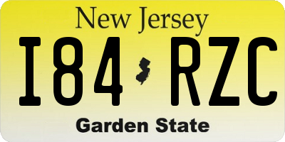 NJ license plate I84RZC