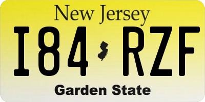 NJ license plate I84RZF