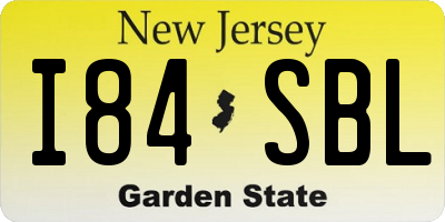 NJ license plate I84SBL
