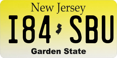 NJ license plate I84SBU