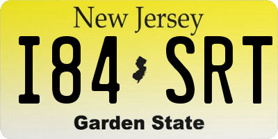 NJ license plate I84SRT