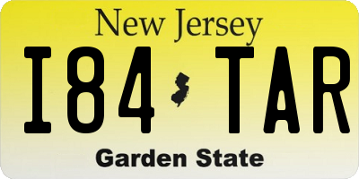 NJ license plate I84TAR