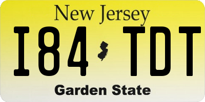 NJ license plate I84TDT