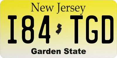 NJ license plate I84TGD