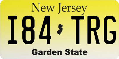 NJ license plate I84TRG