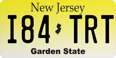 NJ license plate I84TRT