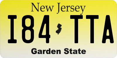NJ license plate I84TTA