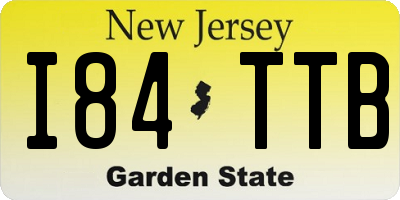 NJ license plate I84TTB