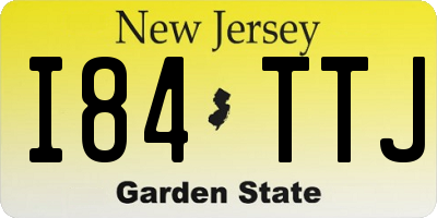 NJ license plate I84TTJ