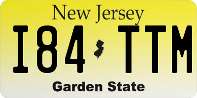 NJ license plate I84TTM