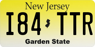 NJ license plate I84TTR