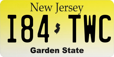 NJ license plate I84TWC