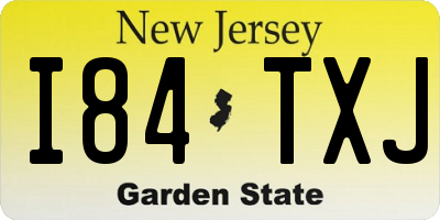 NJ license plate I84TXJ