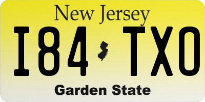 NJ license plate I84TXO