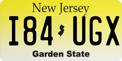 NJ license plate I84UGX