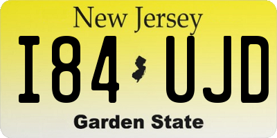 NJ license plate I84UJD