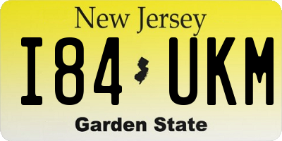 NJ license plate I84UKM