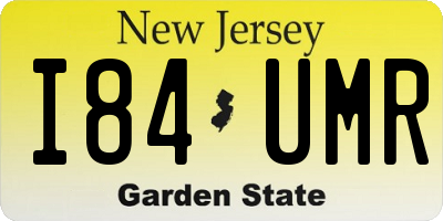 NJ license plate I84UMR