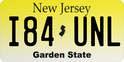 NJ license plate I84UNL