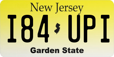NJ license plate I84UPI
