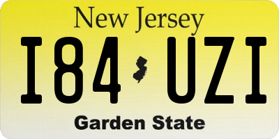 NJ license plate I84UZI