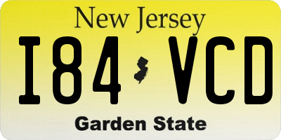 NJ license plate I84VCD