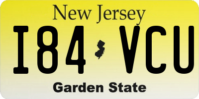 NJ license plate I84VCU