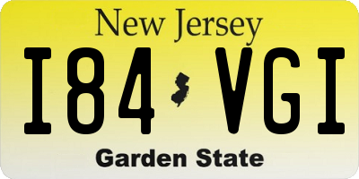 NJ license plate I84VGI