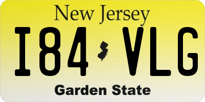 NJ license plate I84VLG