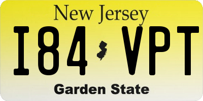 NJ license plate I84VPT