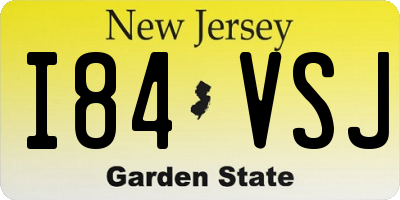 NJ license plate I84VSJ