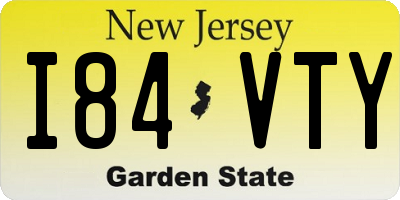 NJ license plate I84VTY