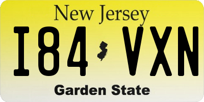NJ license plate I84VXN