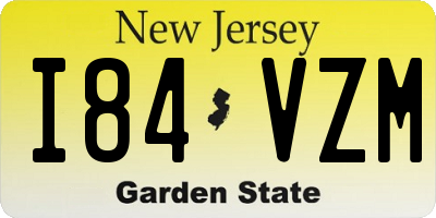 NJ license plate I84VZM