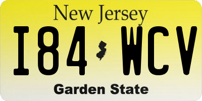 NJ license plate I84WCV