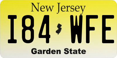 NJ license plate I84WFE